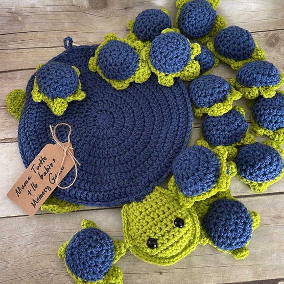 Handmade Other - Mama Turtle & Babies Matching Game Early Learning Colors Game For Toddlers